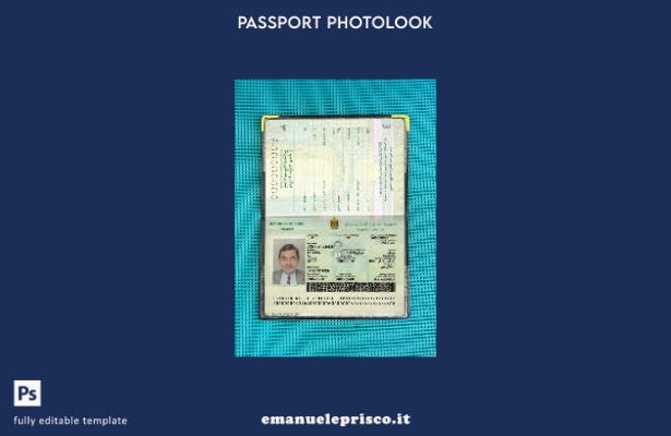 modello di photolook presente del nuovo passaporto iracheno in stile verificato