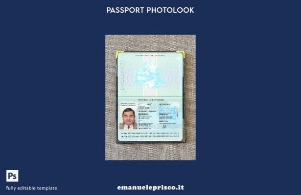 modello di photolook presente del passaporto del Botswana in stile verificato