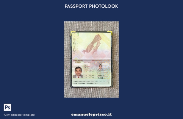 modello photolook presente del passaporto Gambia in stile verificato