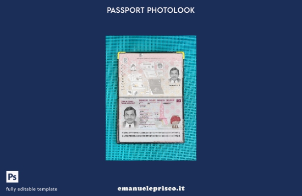 modello photolook presente del passaporto belga in stile verificato 1