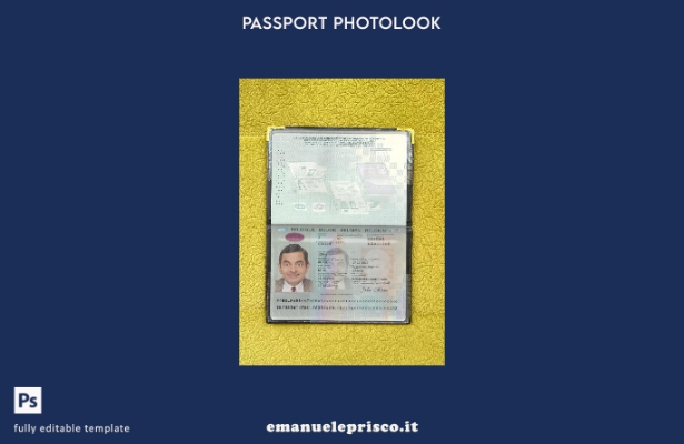 modello photolook presente del passaporto belga in stile verificato