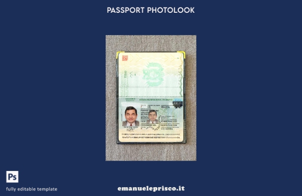 modello photolook presente del passaporto boliviano in stile verificato