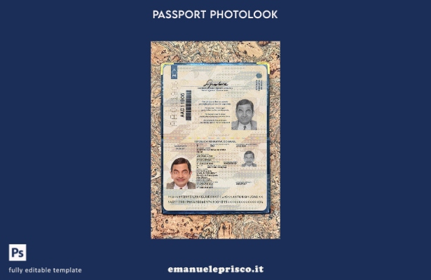 modello photolook presente del passaporto brasiliano in stile verificato
