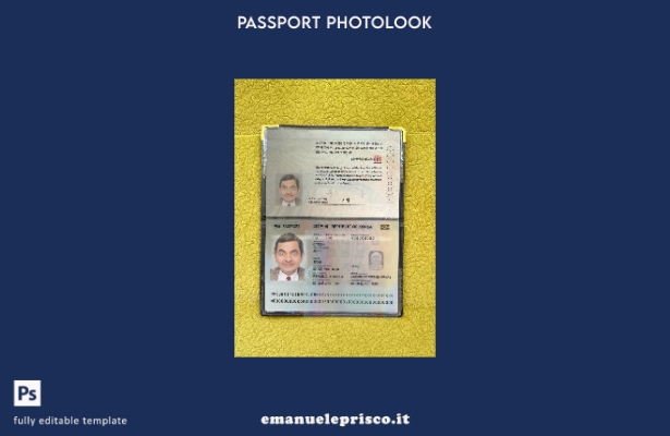 modello photolook presente del passaporto coreano in stile verificato 1