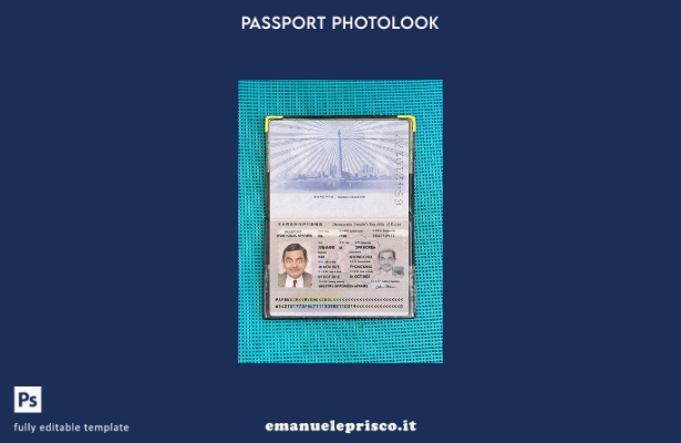 modello photolook presente del passaporto coreano in stile verificato