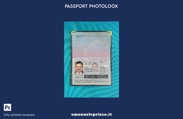 modello photolook presente del passaporto cubano in stile verificato