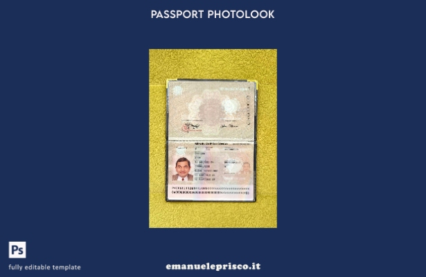 modello photolook presente del passaporto del Congo in stile verificato