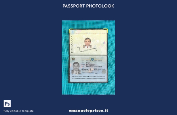 modello photolook presente del passaporto del Kirghizistan in stile verificato
