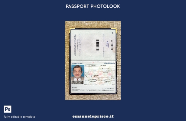 modello photolook presente del passaporto dell'Oman in stile verificato