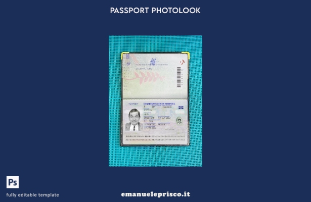 modello photolook presente del passaporto della Dominica in stile verificato