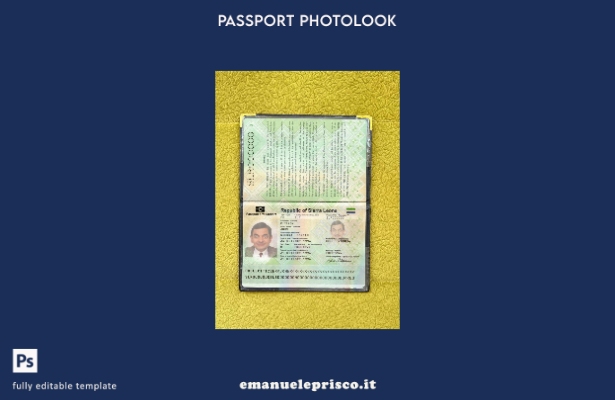 modello photolook presente del passaporto della Sierra Leone in stile verificato