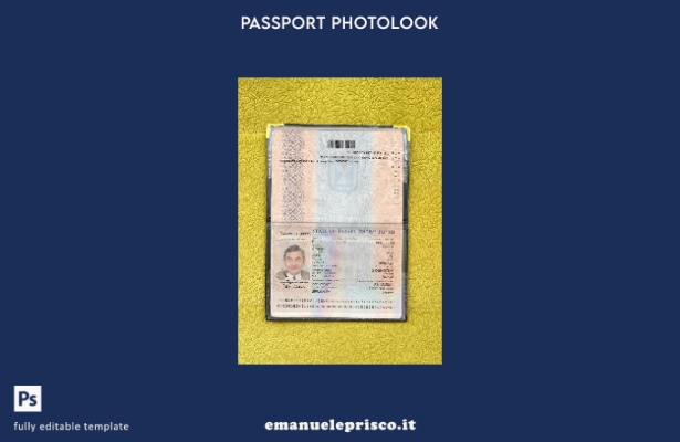 modello photolook presente del passaporto israeliano in stile verificato