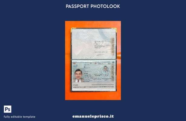 modello photolook presente del passaporto libanese in stile verificato