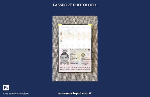 modello photolook presente del passaporto maltese in stile verificato
