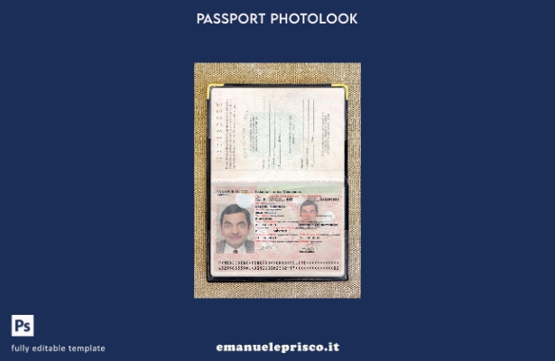 modello photolook presente del passaporto messicano in stile verificato