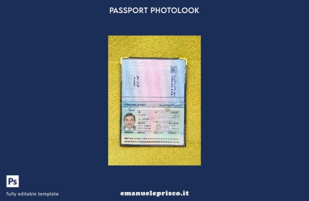 modello photolook presente del passaporto siriano in stile verificato