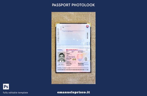modello photolook presente del passaporto slovacco in stile verificato 1