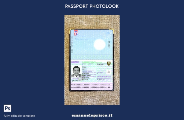modello photolook presente del passaporto slovacco in stile verificato
