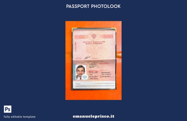 modello photolook presnet passaporto russo in stile verificato