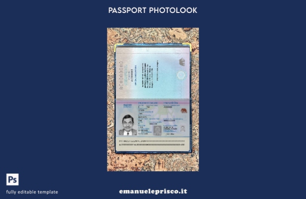 modello presente di passaporto tailandese in stile verificato