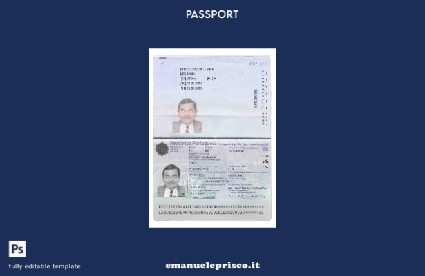 modello di pass Portogallo stile verificato (presente).