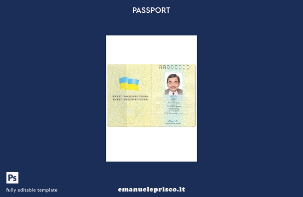 modello di pass per l'Ucraina in stile verificato