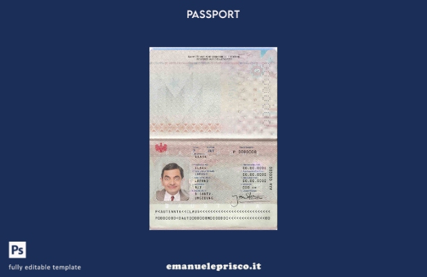 modello di passaporto austriaco in stile verificato