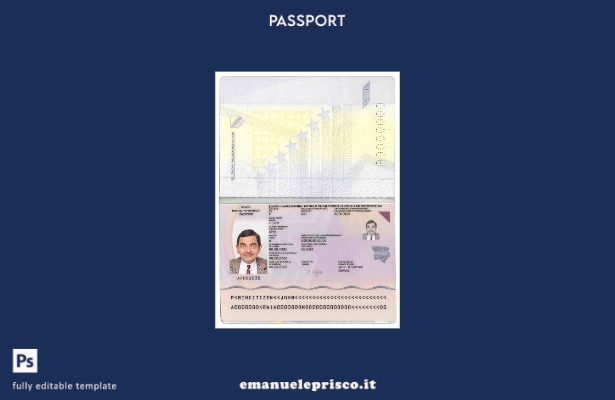 modello di passaporto della Bosnia ed Erzegovina in stile verificato