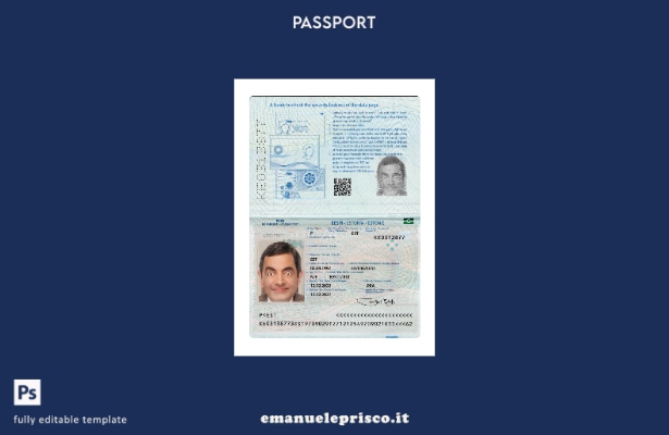 modello presente del passaporto estone in stile verificato