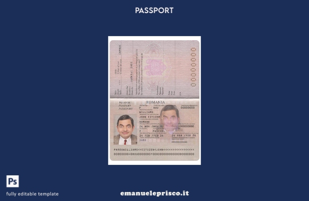 modello presente di passaggio della Romania in stile verificato
