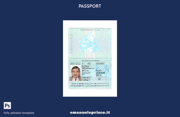 modello presente di passaporto del Botswana in stile verificato