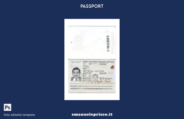 modello presente di passaporto del Sud Africa in stile verificato