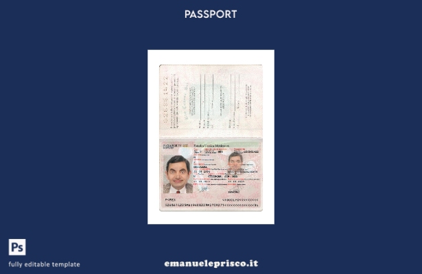 modello presente di passaporto messicano in stile verificato