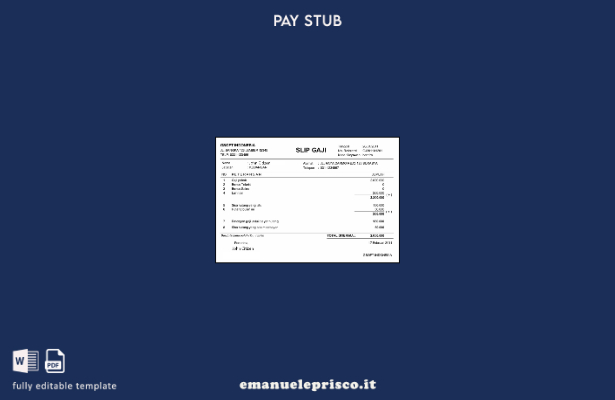 modello di busta paga Gsoft Indonesia stile verificato