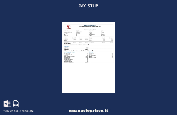 modello di busta paga India Globiva Services PVT LTD in stile verificato
