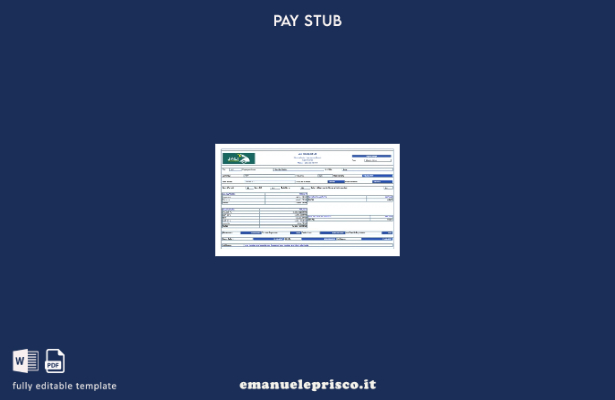 modello di busta paga Jali Transport in stile verificato