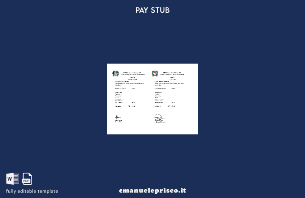 modello di busta paga SJDM Cornerstone College in stile verificato