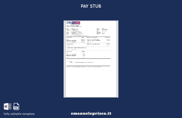 modello di busta paga Sbicap Titoli in stile verificato