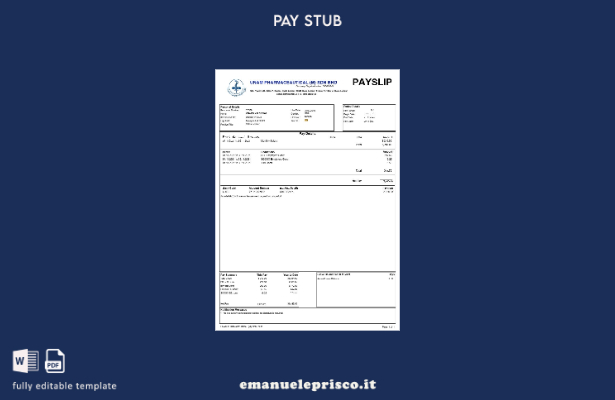 modello di busta paga Unam Pharmaceautical (M) Sdn Bhd stile verificato