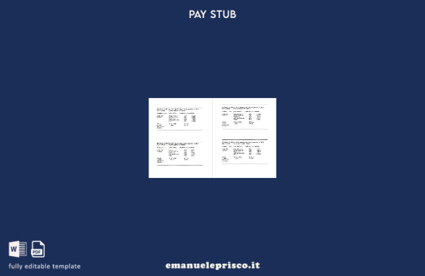 modello di busta paga aziendale specializzato Findingluv in stile verificato