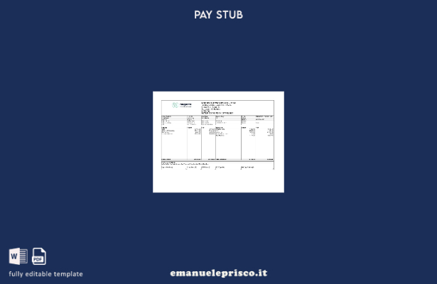 modello di busta paga del software Nagarro in stile verificato