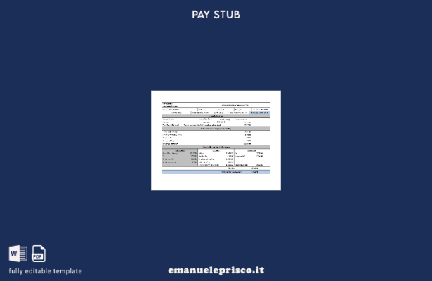 modello di busta paga limitato per soluzioni Brookson USA stile verificato