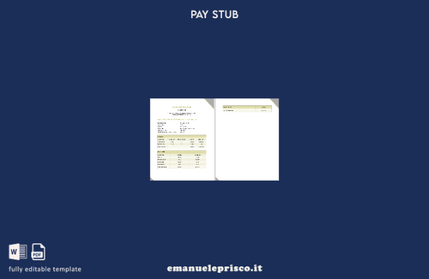 modello di buste paga Margaux Inn Salary Slip stile verificato