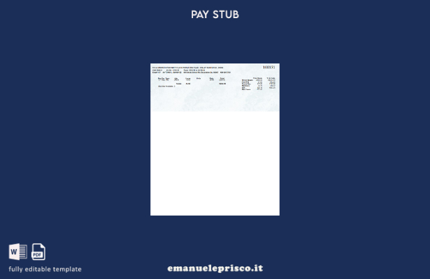 modello di buste paga per coltivatori R&A in stile verificato