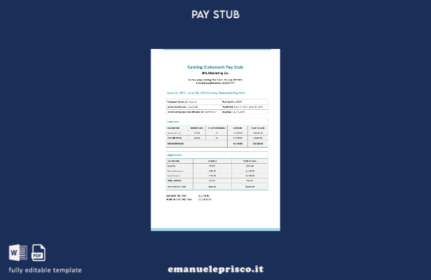 modello di dichiarazione degli utili di BYL Marketing Co. in stile verificato