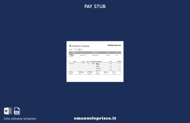 modello di foglio per dipendente di una società elettrica statunitense in stile
