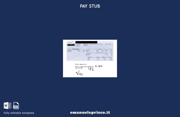 modello di lavoro retributivo Vacation ACC in stile verificato