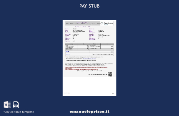 stile verificato Modello di busta paga TeamLease digitale