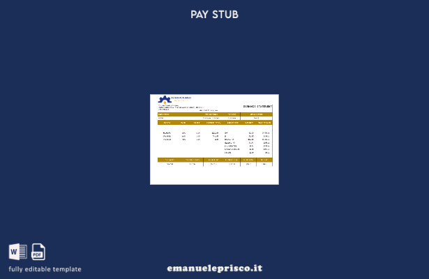 stile verificato Modello di busta paga dell'azienda manifatturiera