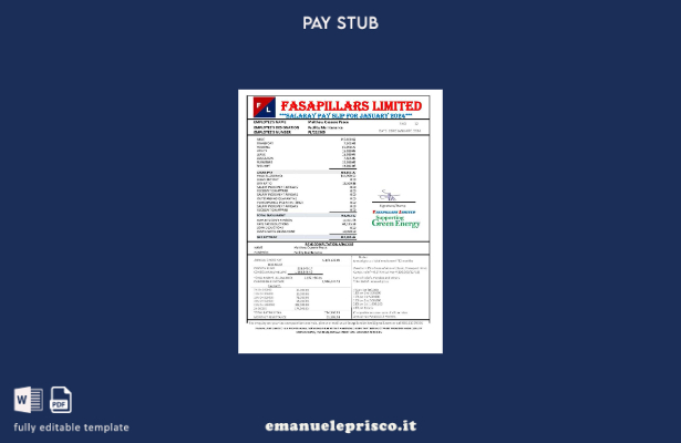 stile verificato Modello di busta paga per ufficio aziendale Nigeria Fasapillars